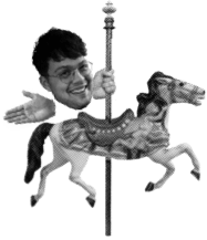 Joep on a horse